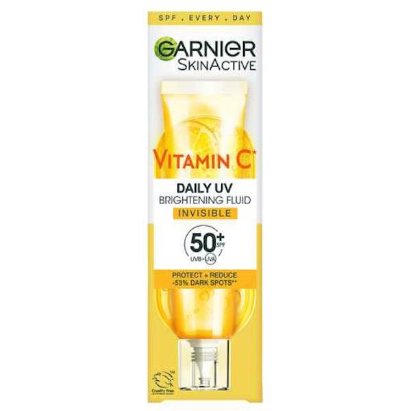 Garnier Skin Active Vitamin C Daily UV Brightening Fluid Invisible SPF50+ 40ml