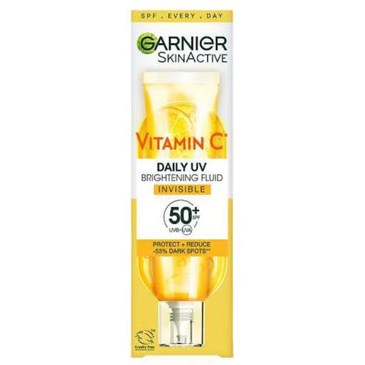 Garnier Skin Active Vitamin C Daily UV Brightening Fluid Invisible SPF50+ 40ml