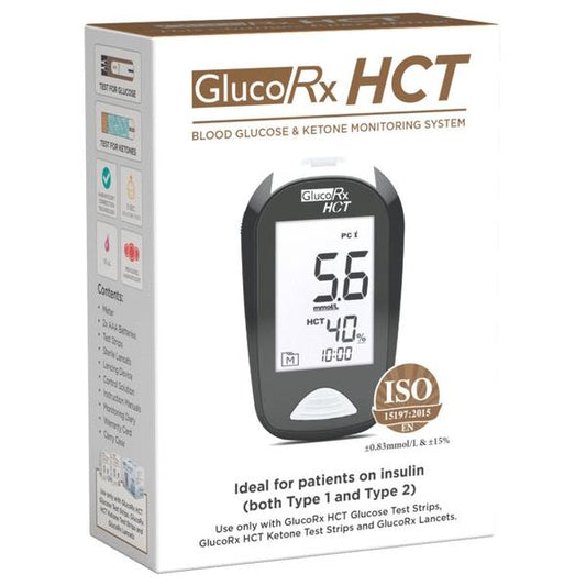 GlucoRx HCT Blood Glucose & Ketone Monitoring System