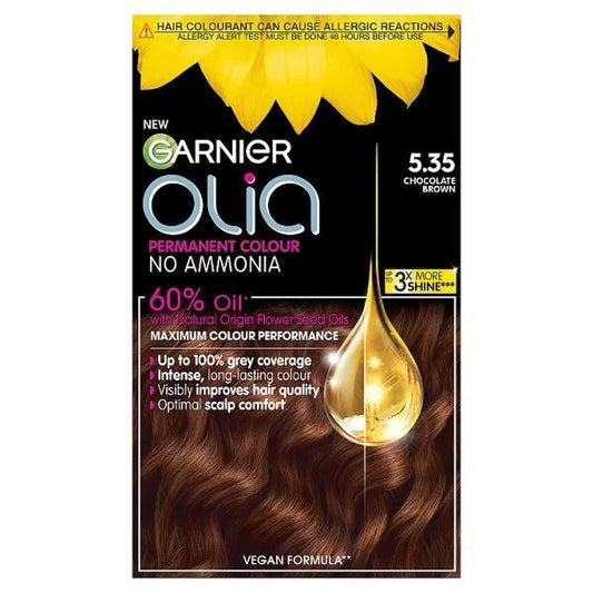 Garnier Olia Permanent Hair Colour 5.35 Chocolate Brown