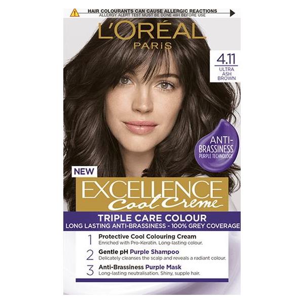 L'Oreal Excellence Cool Creme Triple Care Colour 4.11 Ultra Ash Brown