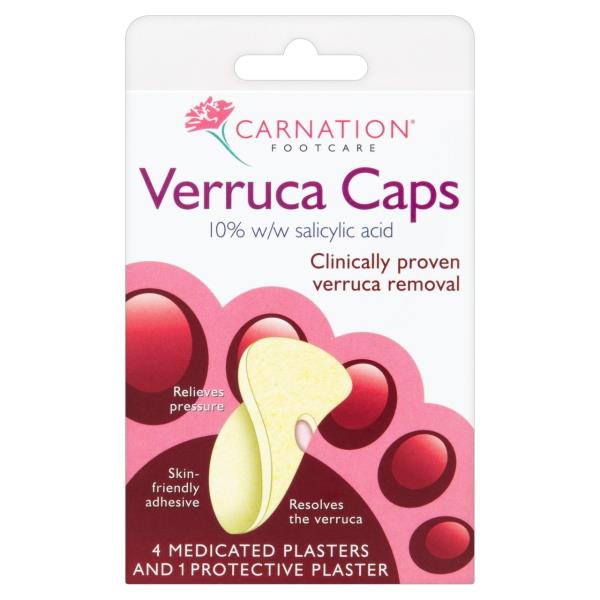 Carnation Footcare Verruca Caps 4 Medicated Plasters