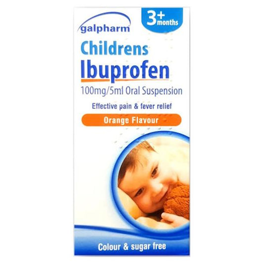 Galpharm Childrens Ibuprofen Orange Flavour Sugar Free 100ml