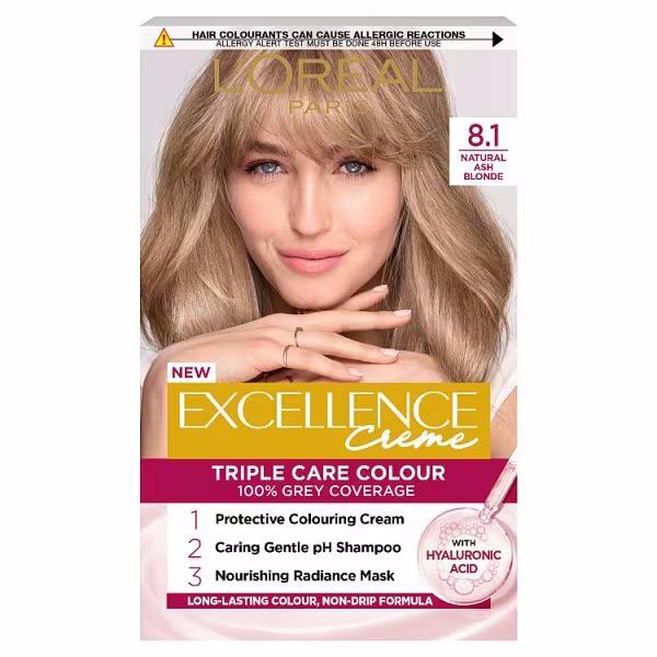 L'Oreal Excellence Creme Triple Care Colour 8.1 Natural Ash Blonde