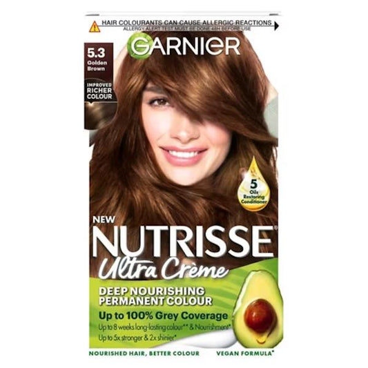 Garnier Nutrisse Creme Permanent Colour 5.3 Golden Brown