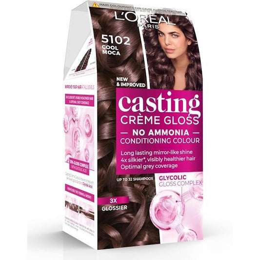 L'Oreal Casting Creme Gloss Semi-Permanent Hair Colour 5102 Cool Mocha