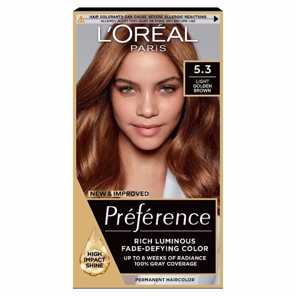 L'Oreal Preference Permanent Colour 5.3 Light Golden Brown