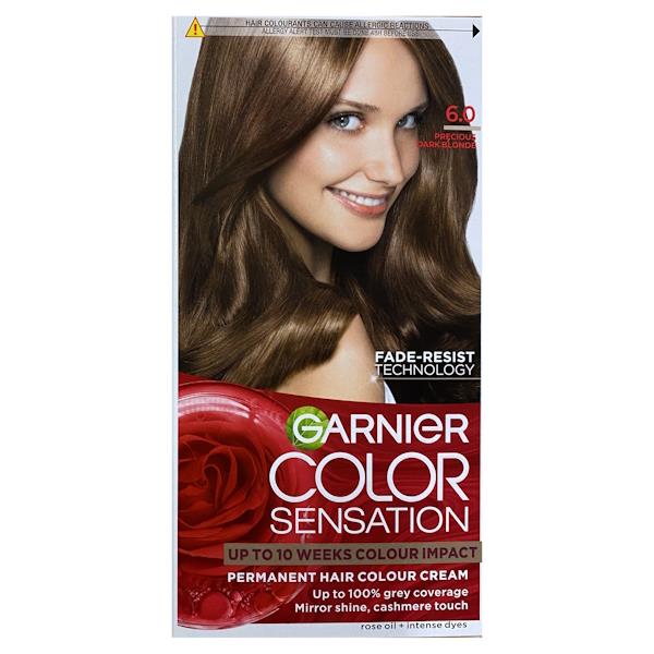 Garnier Color Sensation Permanent Colour Cream 6.0 Precious Dark Blonde
