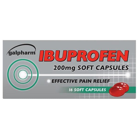 Galpharm Ibuprofen 200mg 16 Soft Capsules