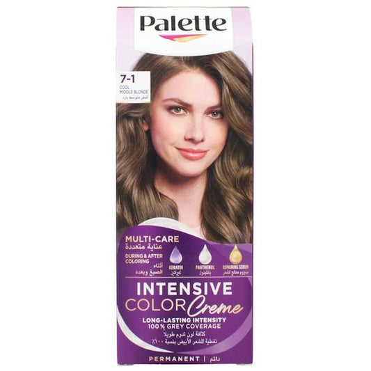 Schwarzkopf Palette Intensive Permanent Color Creme 7-1 Cool Middle Blonde