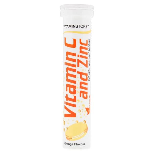 Vitamin Store Vitamin C & Zinc 20 Orange Effervescent Tablets