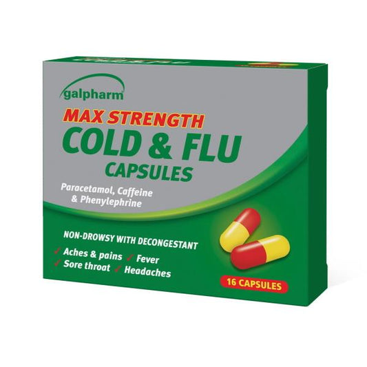 Galpharm Max Strength Cold & Flu 16 Capsules