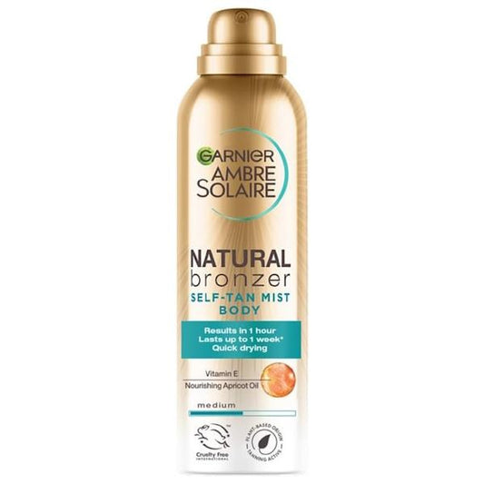 Garnier Ambre Solaire Natural Bronzer Self Tan Mist Body Medium 150ml