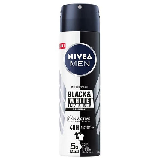 Nivea Men Black & White Invisible Original Anti-Perspirant Spray 150ml