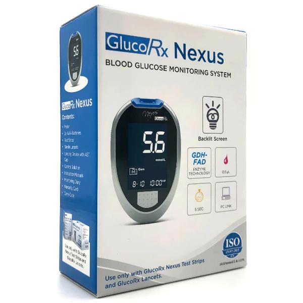 GlucoRx Nexus Blood Glucose Monitoring System