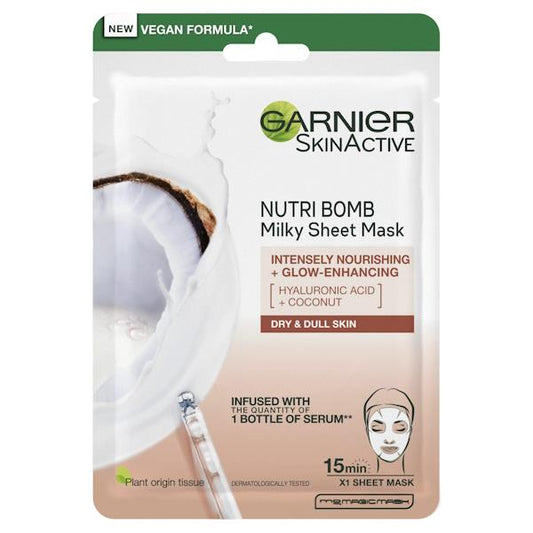 Garnier Skin Active Nutri Bomb Milky Tissue Mask Coconut + Hyaluronic Acid